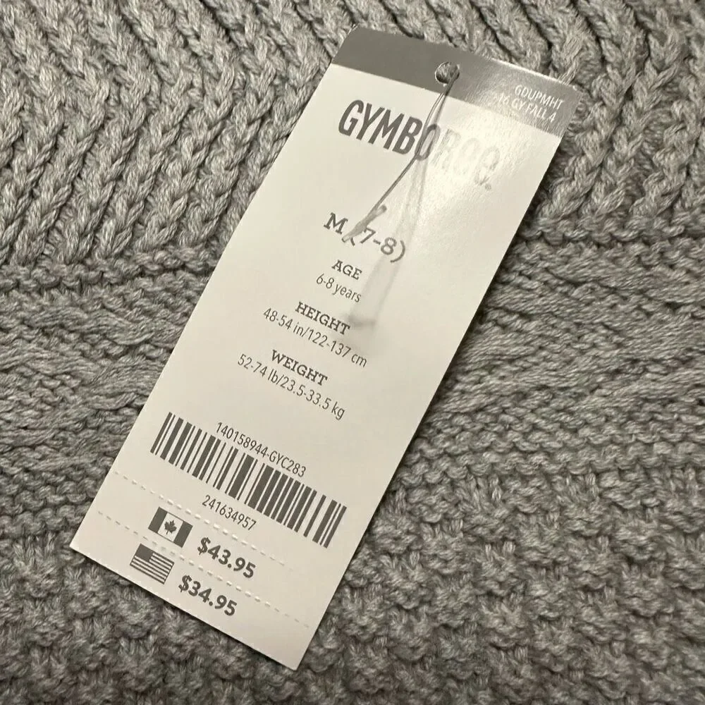 NWT Gymboree all dressed up gray sweater m (7/8)